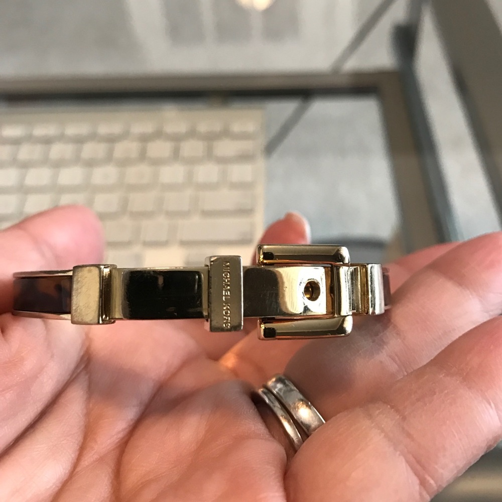 Tortoise and Gold Michael Kors Bangle