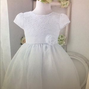 Lace Bodice Taffeta Girl Communion Dress