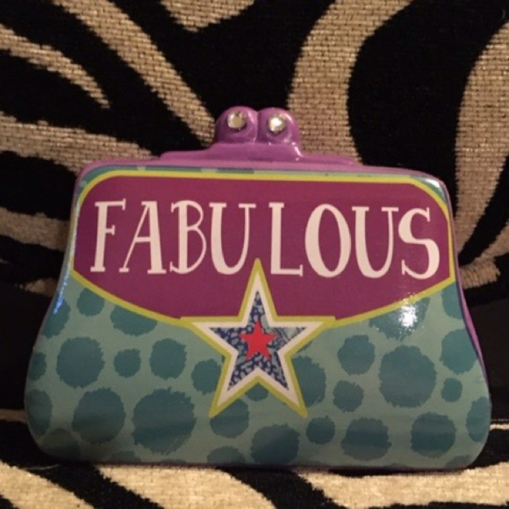 Blue purple and yellow "fabulous" coin back