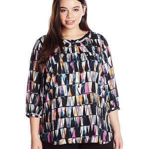 NEW🔥NYDJ XL Sunset Sails 3/4 Sleeve Blouse