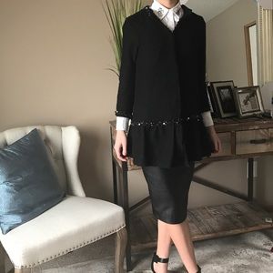 Zara Tweed Jacket XS Black