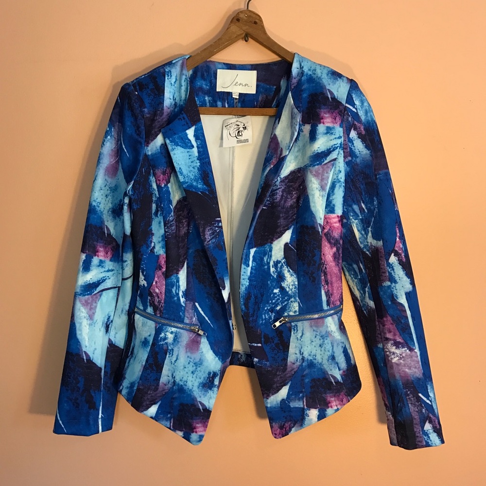 Vibrant Blue/Purple Blazer - Size: Small