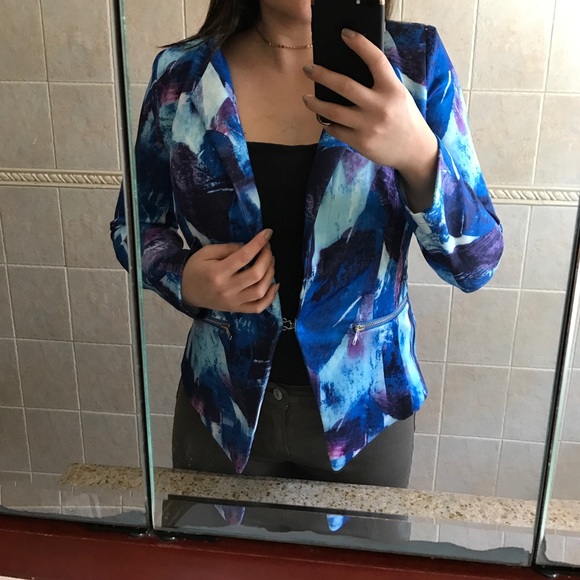 Vibrant Blue/Purple Blazer - Size: Small - Picture 3 of 5