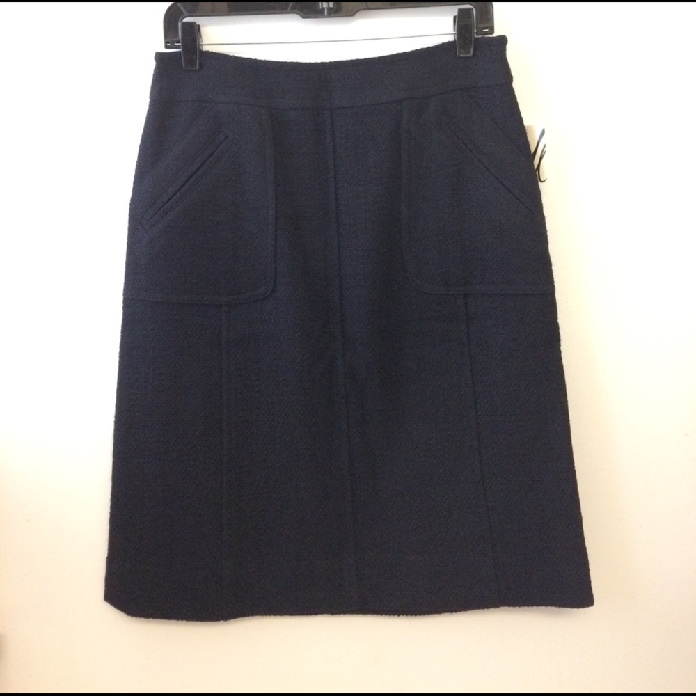 Milly tweed skirt with front pockets