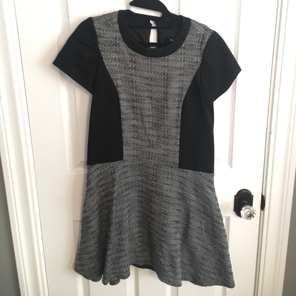 Flouncy Tweed Madewell Dress