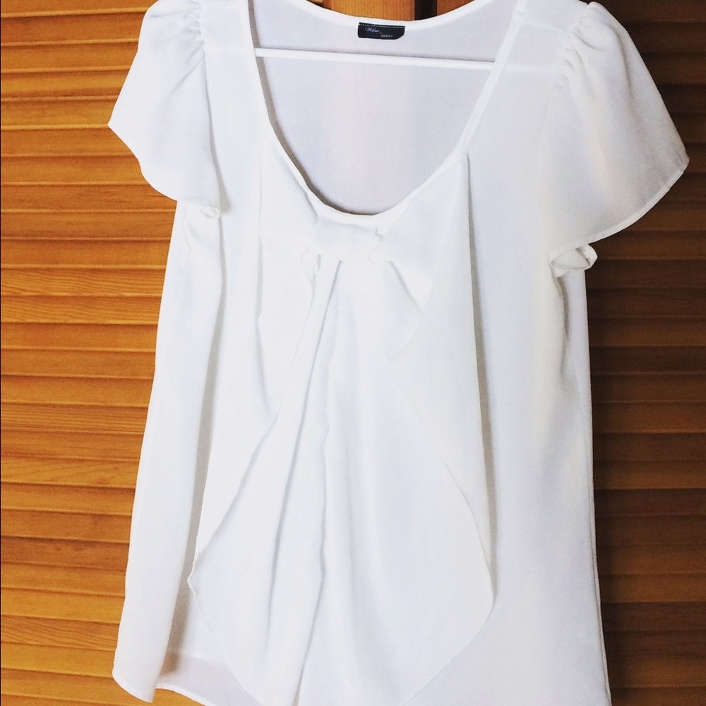 Bow front chiffon top, Small