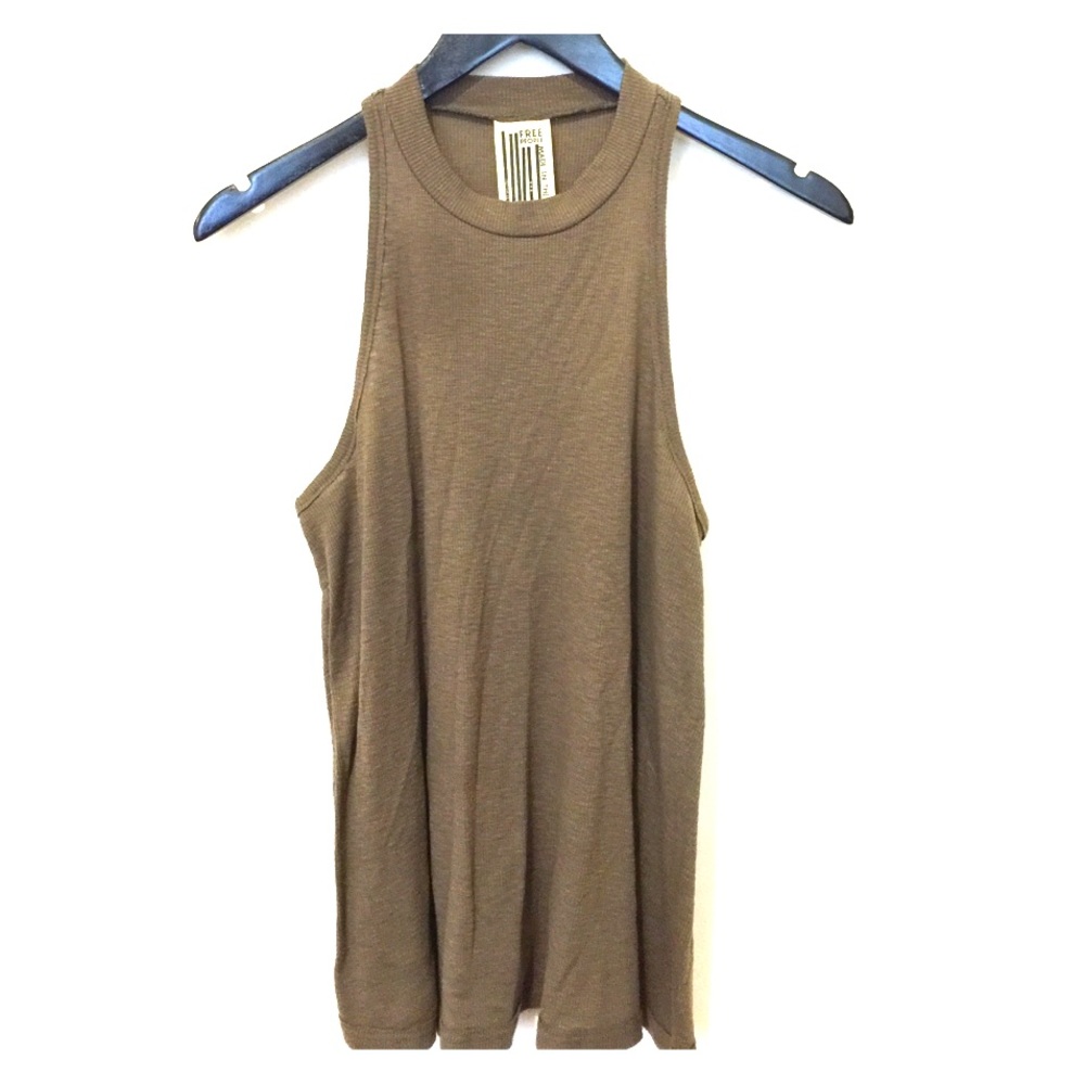 Olive green racer back tank.