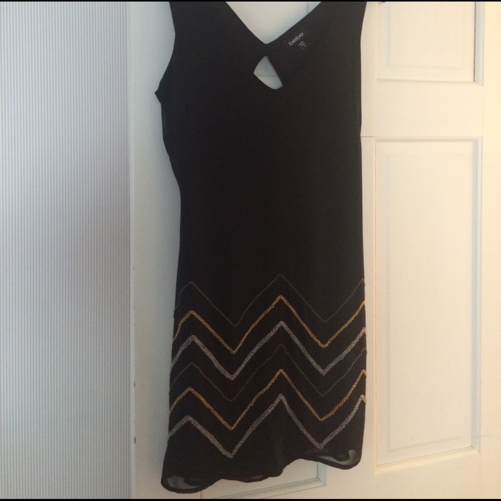 bebe black sleeveless dress