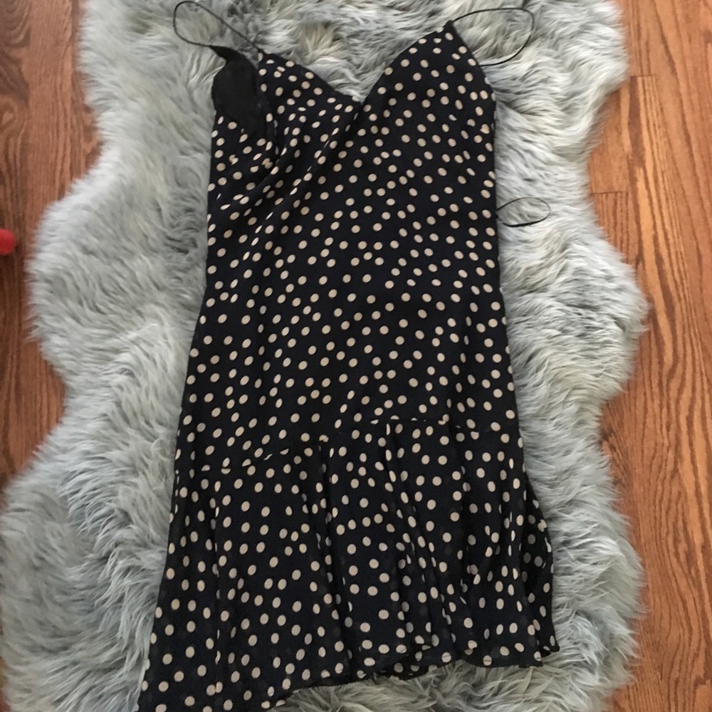 Zara navy and beige dress