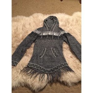 Alpaca fur hoodie with fringe so soft!!