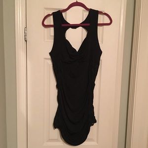NWT sexy black top/dress with lace cut outs XL