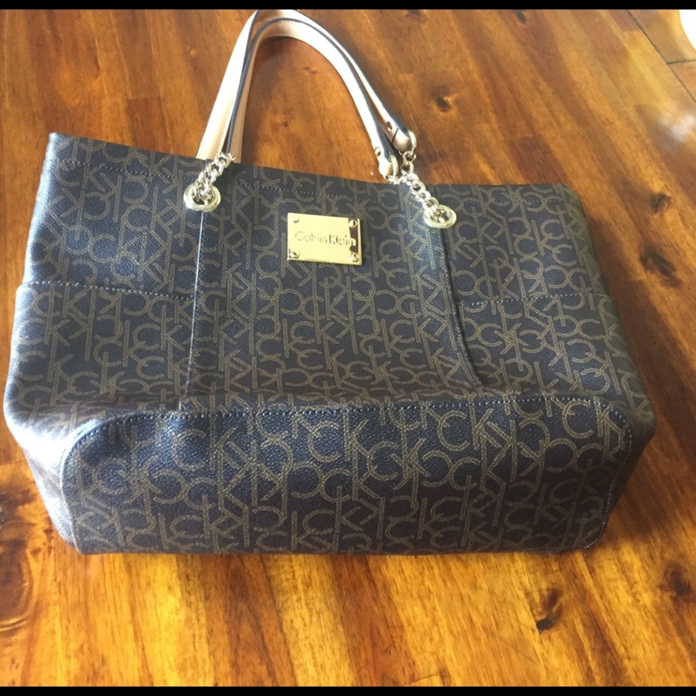 Calvin Klein leather tote
