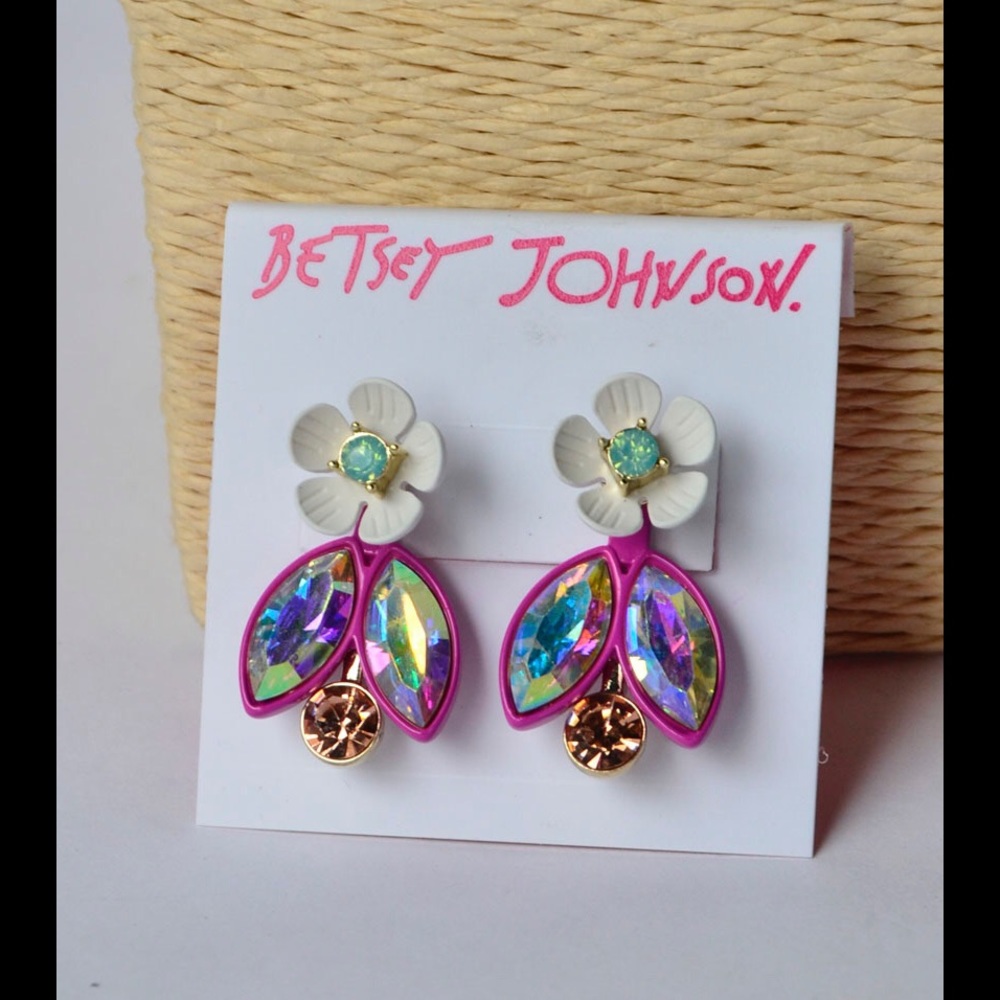 Multi-Stone Garden Motif Ear Jacket Earrings