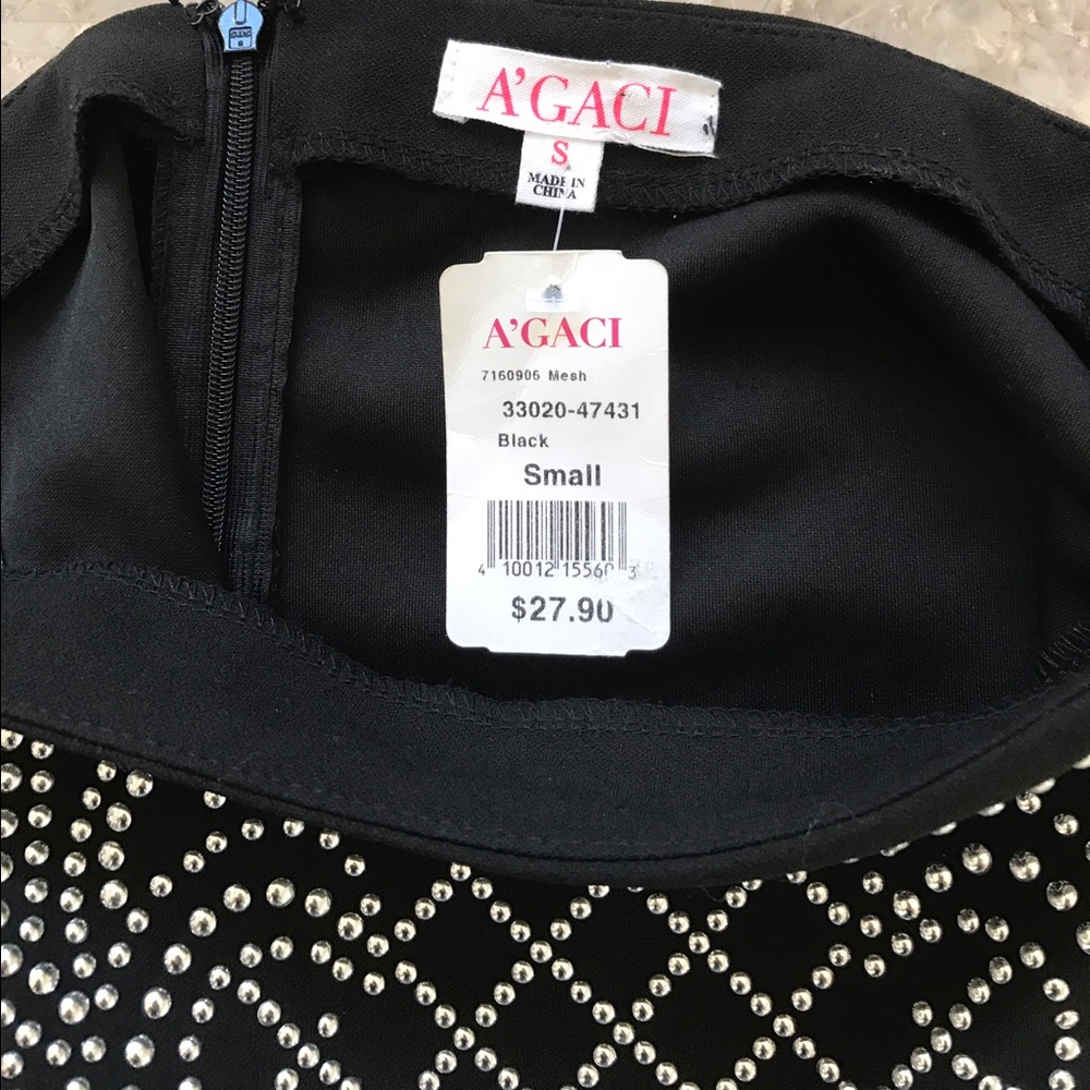 Black stud A'gaci skirt size small - Picture 2 of 2