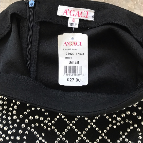 Black stud A'gaci skirt size small - Picture 2 of 2