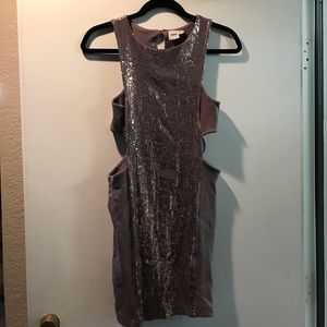 Sequined Cut out Dress