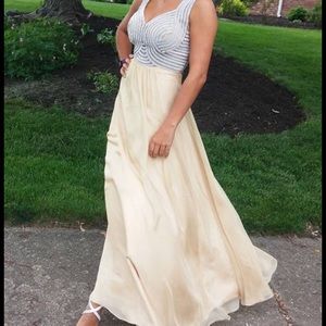 Gold prom dress