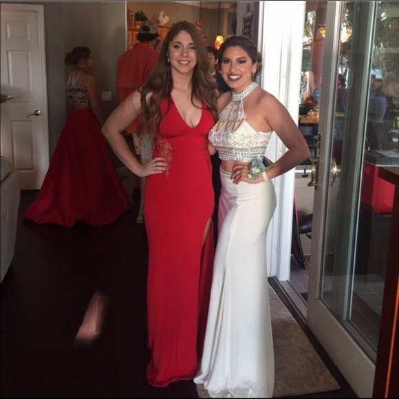 Jovani red long prom dress - Picture 3 of 4