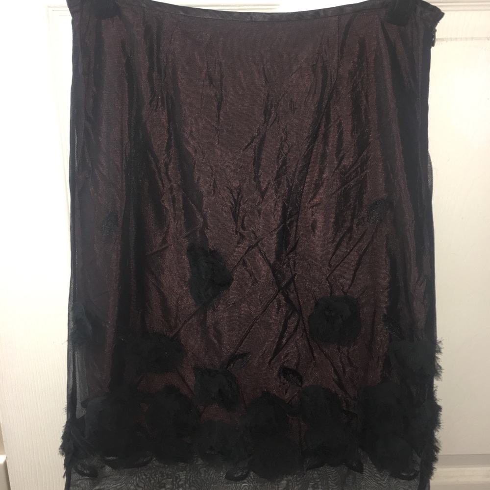 Meritage Red skirt with Black lace. Size 4