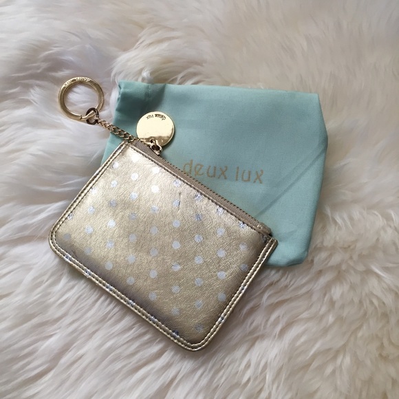 Deux Lux Accessories - Gold & Silver Polka Dot Key/Card Case | Deux Lux Deux Lux Accessories - Gold & Silver Polka Dot Key/Card Case | Deux Lux
