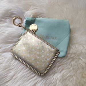 Deux Lux Accessories - Gold & Silver Polka Dot Key/Card Case | Deux Lux Deux Lux Accessories - Gold & Silver Polka Dot Key/Card Case | Deux Lux