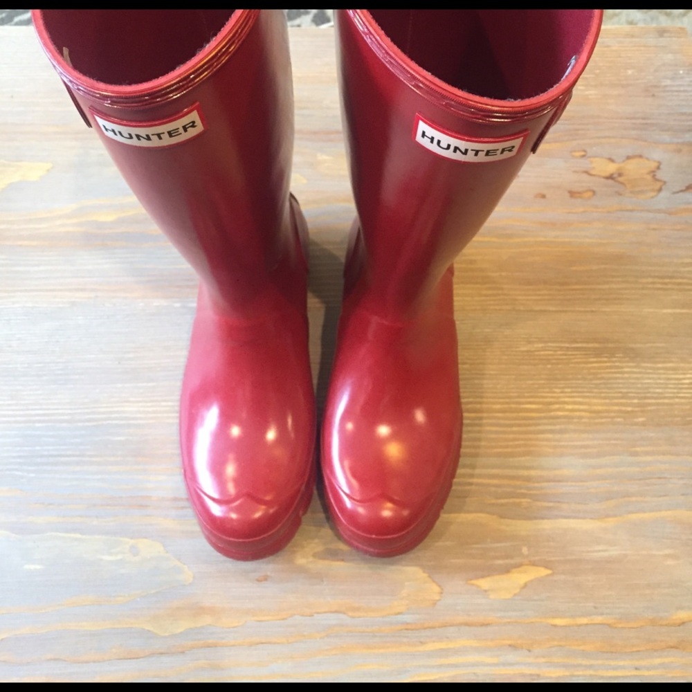 Red Hunter rain Boots