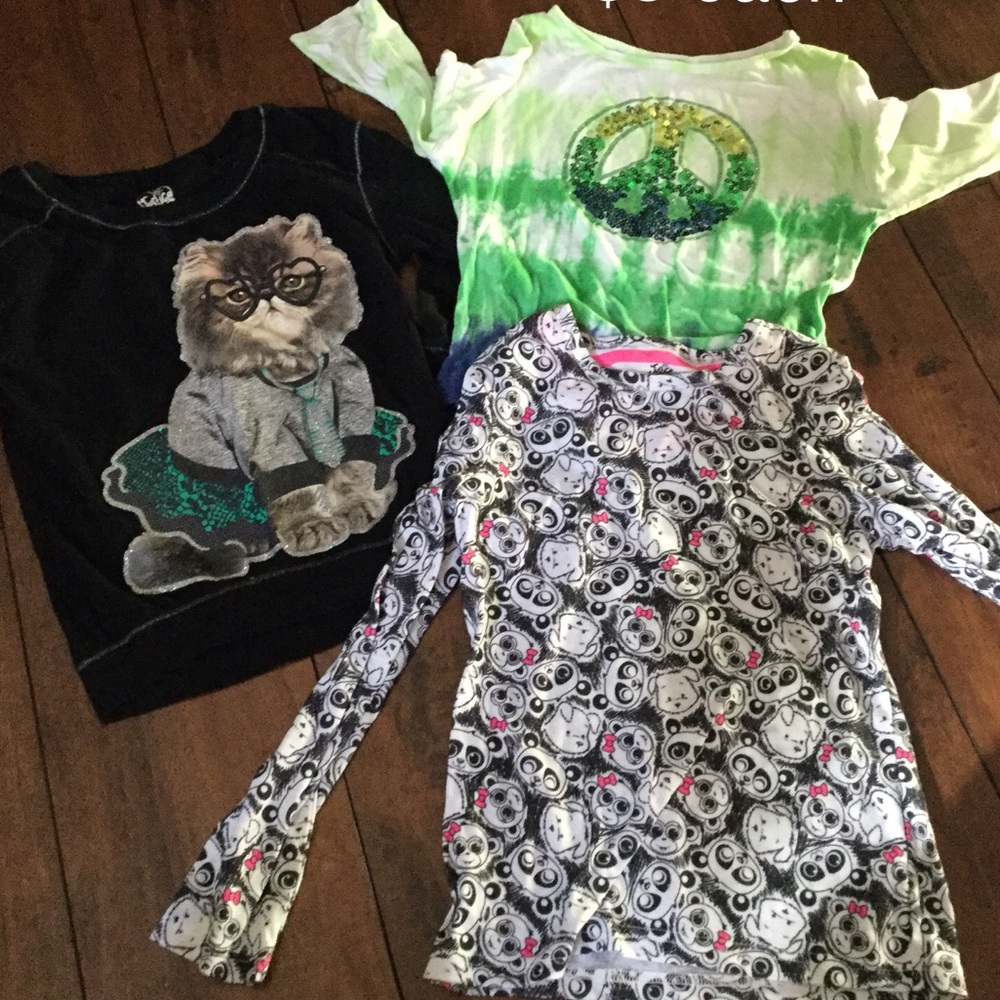 Justice shirts size 10. 3 piece lot