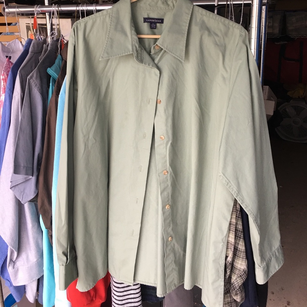 Lands end button down shirt NWT