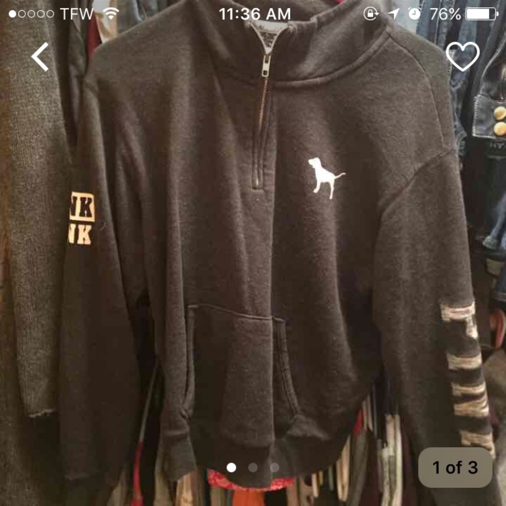 BOGO! Vs pink marl Half zip