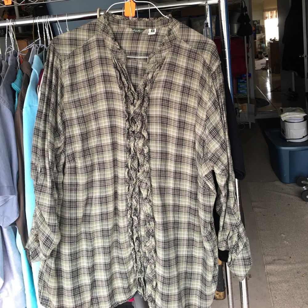 Eddie Bauer ruffle shirt