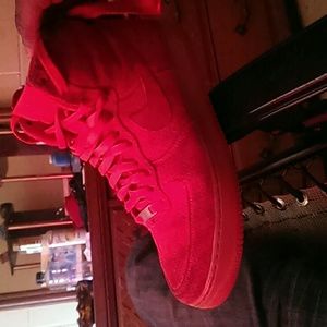 High top Air force's with tan sole