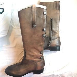 Brownish gray riding boots worn maybe twice
