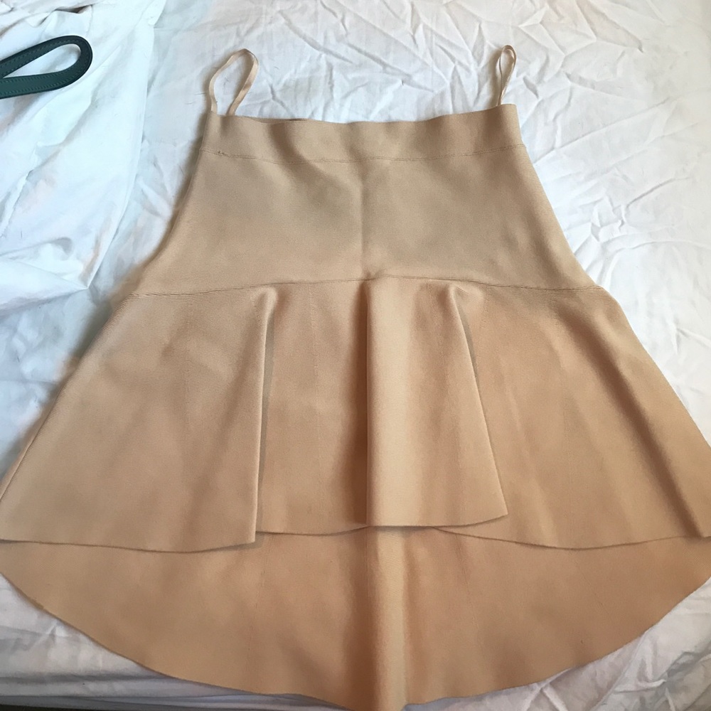 Nude BCBG maxazria high low skirt