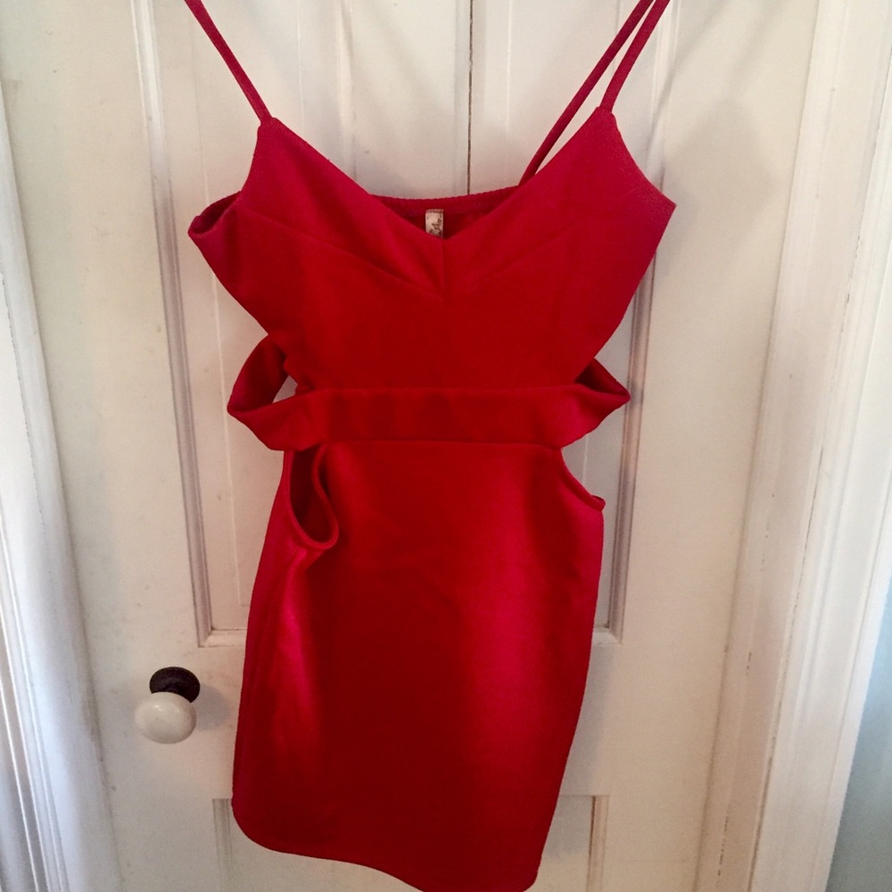 Cut-Out Red Dress