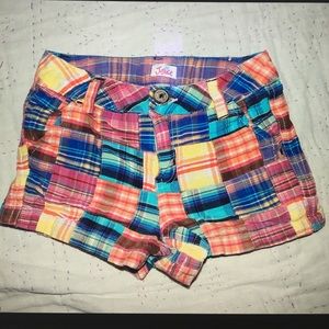 Girls youth 8 Plaid shorts