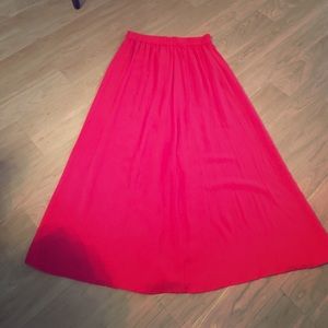 Coral maxi skirt