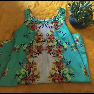 Turquoise floral sundress