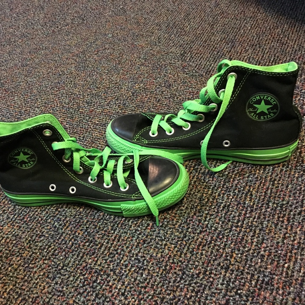 Black/Green Converse FINAL PRICE DROP