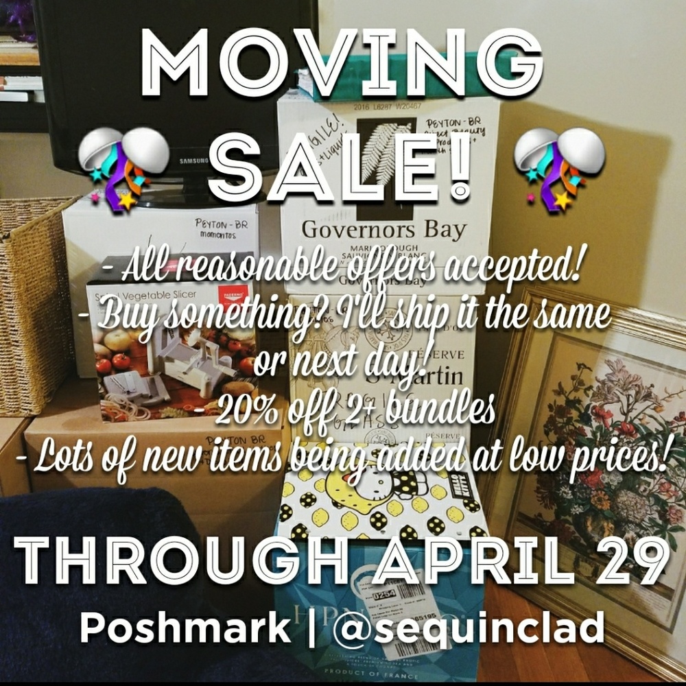 🎊 MOVING SALE! 🎊