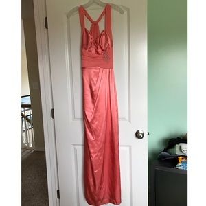 coral formal dress