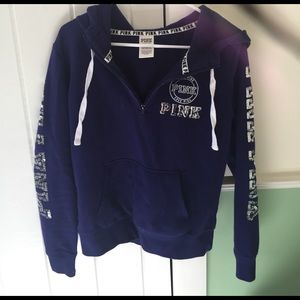 VS PINK sequence 1/4 zip hoodie