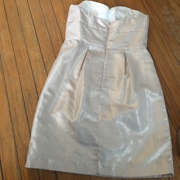 Gold strapless mini dress - Picture 2 of 3