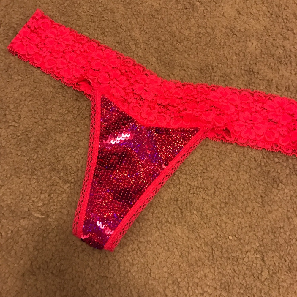 PINK Sequin Thong Panty
