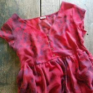 UO Babydoll Dress sheer cutouts