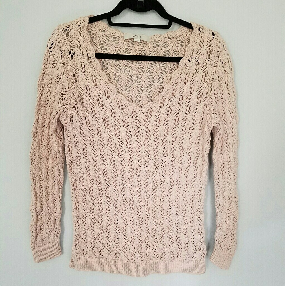 Loft scallop knit sweater