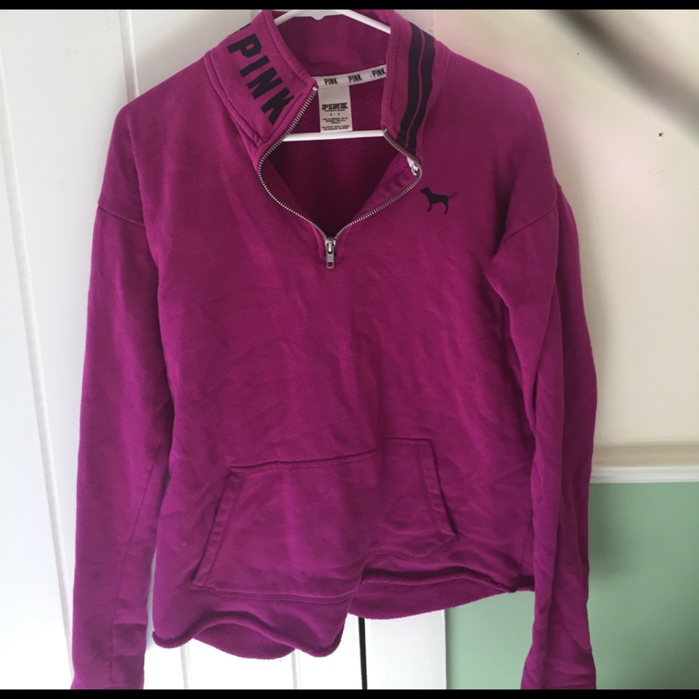 VS PINK 1/4 zip pullover