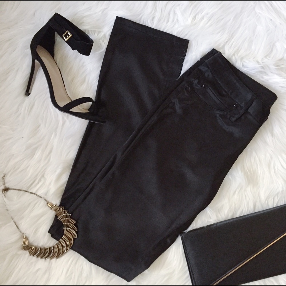 Forever 21 Straight-Leg Satin Pants