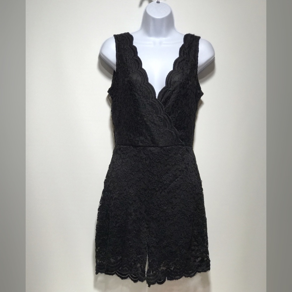 Black Lace Romper
