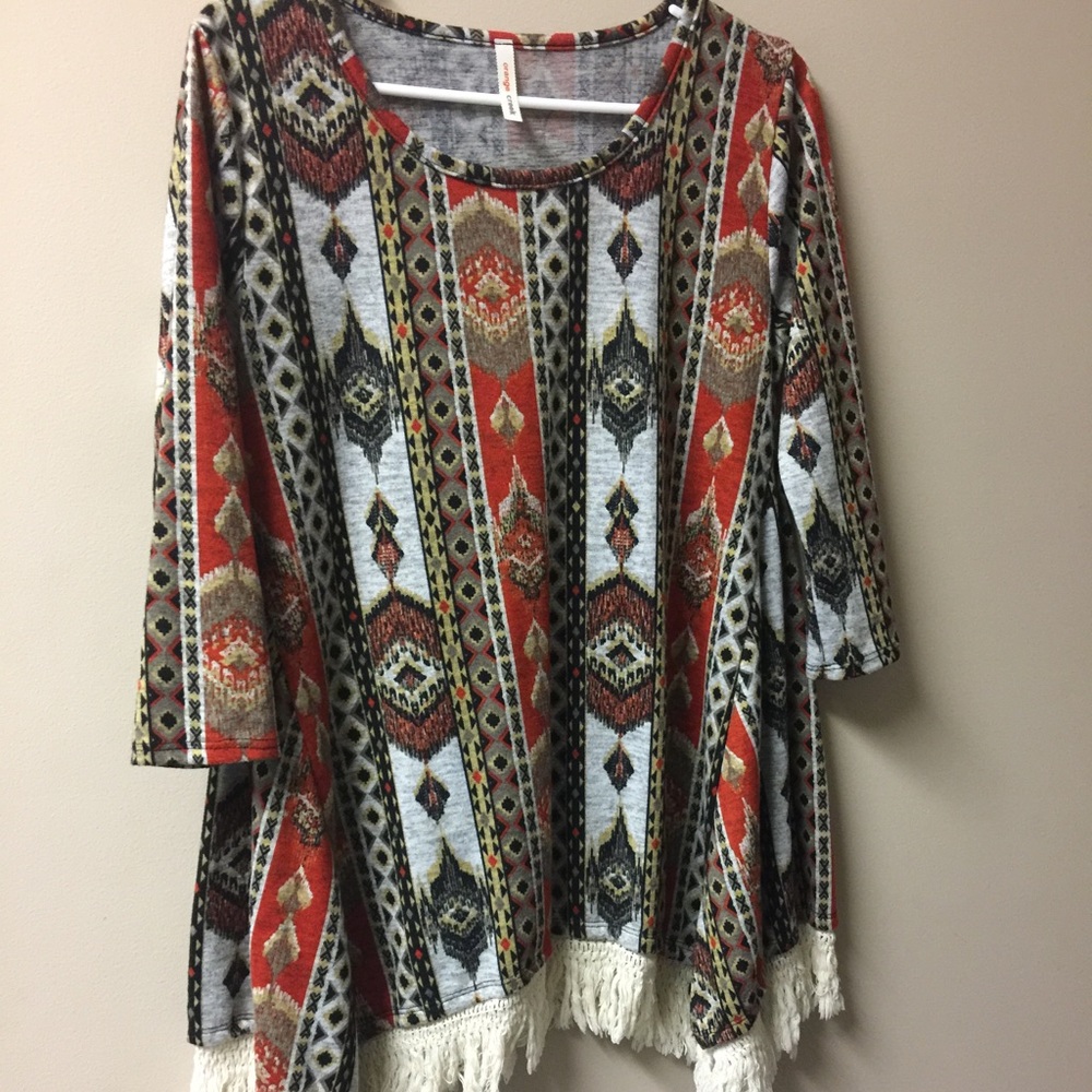 Boutique Aztec design blouse - Size small