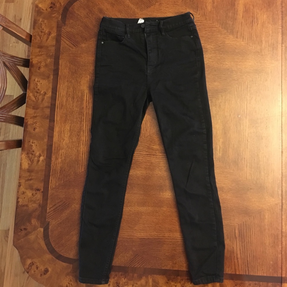 Free People black mid rise jeans